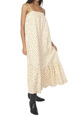 WeWoreWhat XS NWT Ditsy Daisy Smocked Midi Sundress Yellow Cottagecore Coquette